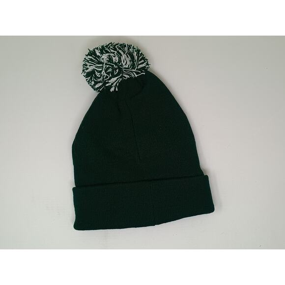 Victoria's Secret PINK Green Beanie Hat with Pom-Pom - Picture 3 of 3